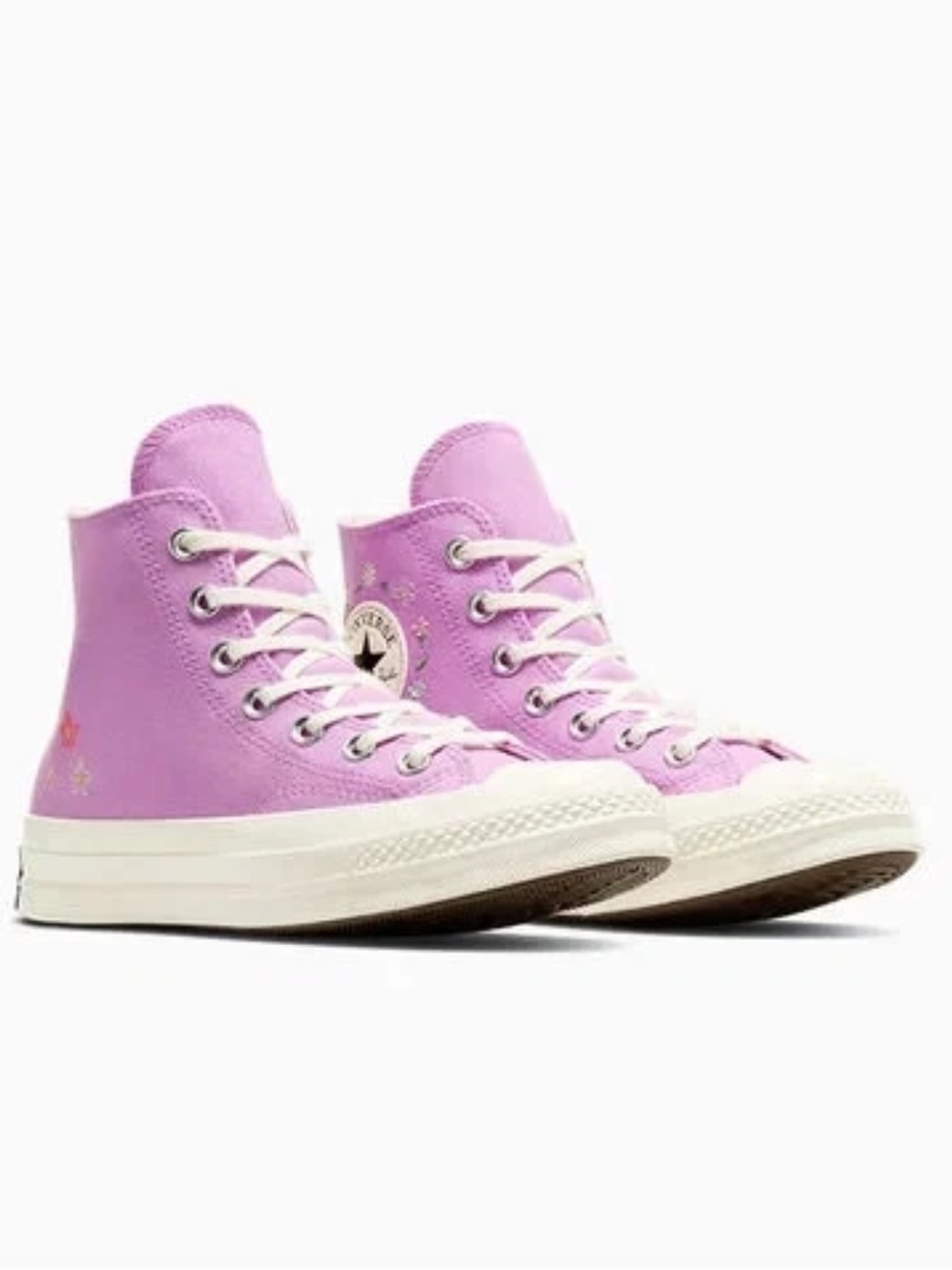 Converse Chuck 70 High Tops “Little Flowers” Grape Fizz Women’s Sz 9.5/Mens 7.5